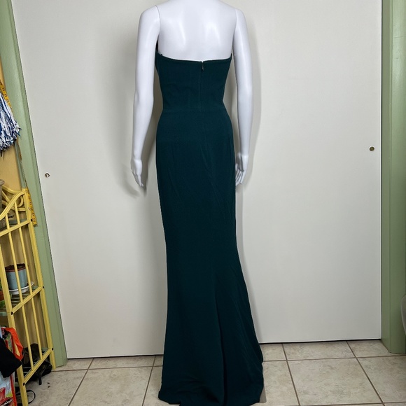 Dress the Population Emerald Green Formal Gown Strapless Boned Bodice, S NWOT - Picture 9 of 16